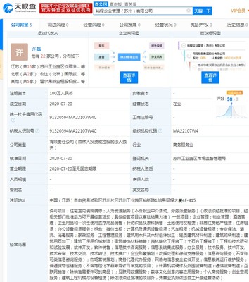 同程控股集团在苏州成立企业管理公司